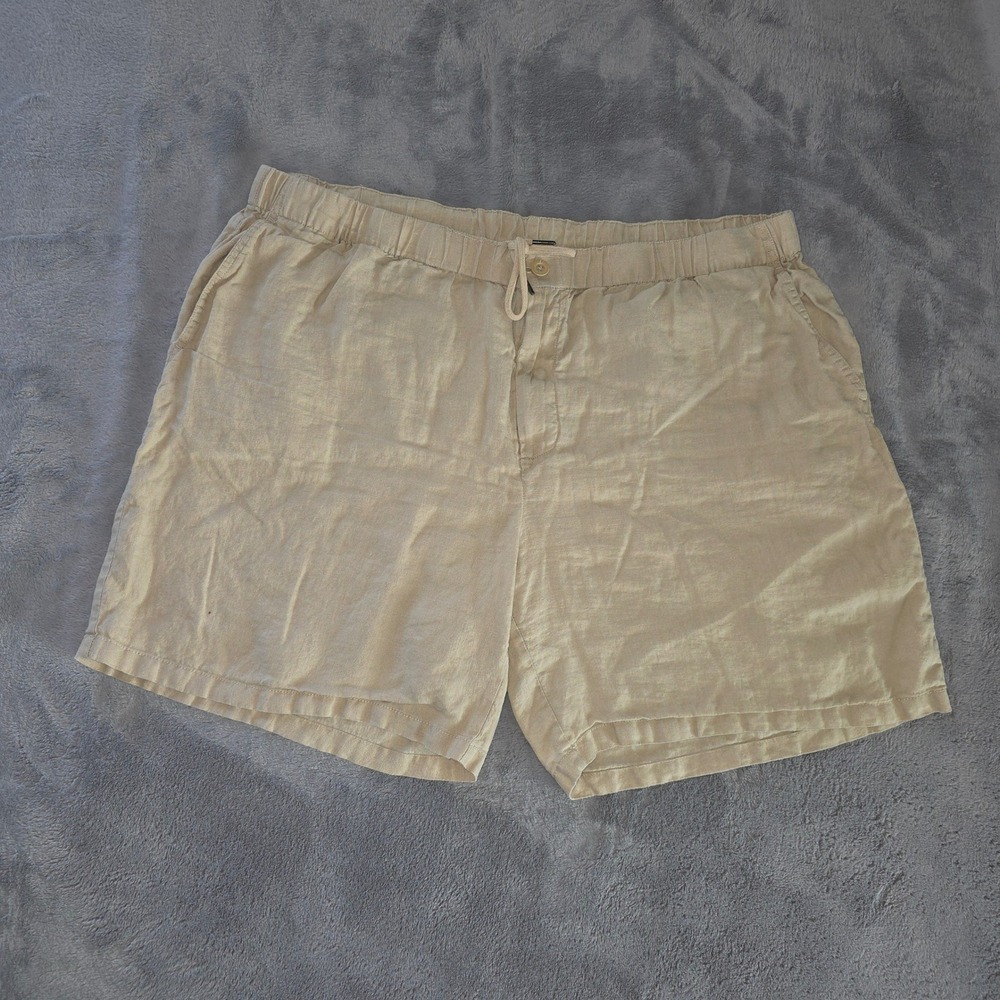Quince‎ Mens European Linen Shorts Driftwood Beige XXL